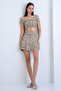 Beige Gathered Front Crop Blouse and Mini Skirt Set Alc-X15214 - 6