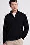 Men's Slim Fit Slim Fit Mock Neck Zipper Black Sweater - 5