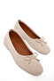 Beige Suede Women's Ballerinas 21353 - 4