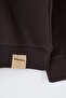 Koyu Kahverengi Oversize/Geniş Dik Yaka Fermuarlı Etiketli İçi Polarlı Sweatshirt TMNAW25SW00168 - 8