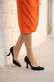 Black Patent Leather Women's Classic Heeled Shoes 16559 - 3