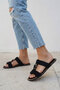 Black Suede Women's Slippers 21339 - 3