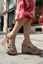 Mink Suede Women's Wedge Heeled Shoes 15938 - 7