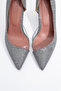 653 Platinum Silvery Heeled Women's Shoes - 10