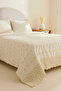 Lacera Embroidered Double Duvet Cover Set Ecru - 2