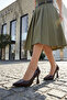 Brown Patent Leather Women's Classic Heeled Shoes 16002 - 5