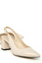 Beige Patent Leather Women's Classic Heeled Shoes 20379 - 6