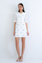 Blue Baby Collar, Scallop and Embroidered Lined Mini Dress Alc-X15188 - 3