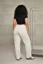 Ecru High Waist Wide Leg Comfort/Medium Stretch Thin Summer Plus Size Jeans Tbbss26Cj00002 - 9