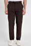 Men's Slim Fit Slim Fit Flexible Side Pocket Ankle Length Canvas Cut Brown Trousers