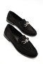 Black Suede Women's Loafer Shoes 21387 - 5