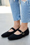 Black Suede Women's Ballerinas 21316