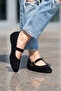 Black Suede Women's Ballerinas 21316 - 3