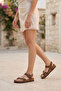 Hellbraune Damensandalen 16399 - 5
