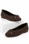 Brown Suede Women's Ballerinas 21352