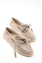 Beige Suede Women's Loafer Shoes 21348