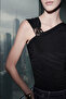 Limited Edition Siyah Aksesuar Detaylı Asimetrik Yaka Örme Party Body TPRSS26BD00001 - 3
