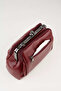 Women's Burgundy Butterfly 4-Compartment Lined, Padded, and Zipper-Closure Hand, Arm, and Shoulder Bag - 4