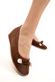 Brown Suede Women's Ballerinas 21317