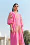 Nasiba Hafiz x Trendyol Collection Pembe Nakışlı Maxi Pamuklu Dokuma Kaftan Elbise TCTSS26EB00090
