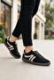 Black Suede-Beige Women's Sneaker 21328