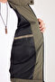 Men's Regular Fit Classic Cut Mock Neck Double Pocket Warm Khaki Puffer Jacket - 4