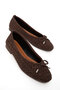 Brown Suede Women's Ballerinas 21352 - 3