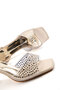 Gold Satin Women's Classic Heeled Shoes 21368 - 5