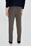 Men's Khaki Slim Fit Slim Fit Tie-Waist Casual Jogger Pants with Side Pockets - 5