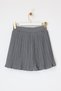Gray Pleated Elastic Waist Shorts Skirt Tdrss26Sr00005 - 4