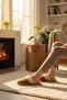 Winter House Slippers Black Plush Woolen Women's Slippers Guest Dowry Bundle Bridal Slippers - 4