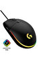G G102 LIGHTSYNC RGB Aydınlatmalı 8000 DPI Kablolu Oyuncu Mouse, Siyah 910-005823 - 3