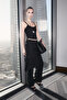 Limited Edition Siyah Etek Kapamalı Wide Leg/Geniş Paça Kumaş Pantolon TWOSS26PL00062