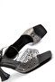 Black Satin Women's Classic Heeled Shoes 21368 - 4