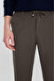 Men's Khaki Slim Fit Slim Fit Tie-Waist Casual Jogger Pants with Side Pockets - 4