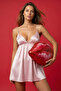 Pembe İp Askılı Saten Dokuma Gecelik THMSS24GC00034