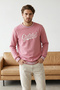 Pembe Regular/Normal Kesim Triko Bantlı Nakışlı Sweatshirt TMNAW26SW00066