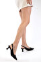 Black Matte Women's Classic Heeled Shoes 21292 - 7
