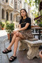 Black Suede Women's Slippers 21286 - 2
