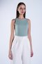 Women's Green Halter Neck Slim Fit Sandy Blouse Alc-X13447