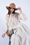 Vanilla High Neck Low Sleeve Openwork Summer Knitwear Blouse Alc-X15109 - 3