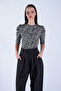 Black High Neck Hidden Zipper Sleeveless Knitted Blouse Alc-X15104 - 4