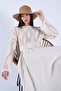Vanilla High Neck Low Sleeve Openwork Summer Knitwear Blouse Alc-X15109 - 5