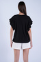 Women's Black High Neck Hidden Zipper Sleeveless Knitted Blouse Alc-X15136 - 7