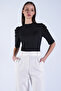 Black High Neck Hidden Zipper Sleeveless Knitted Blouse Alc-X15104