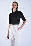 Black High Neck Hidden Zipper Sleeveless Knitted Blouse Alc-X15104 - 5