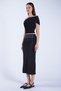 Black Belted Pencil Skirt with Metal Stud Detail Alc-X15124 - 3