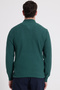 Men's Slim Fit Slim Fit Stand Collar Zippered Patterned Green Knitwear Sweater - 7