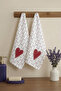 2-Piece Heart Patterned Hand/Guest Towel Tphss26Hvl00006