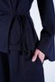 Women's Navy Blue Crew Neck Knitted Jacket with Tie Detail and Double Pocket Trousers Set Alc-X15050 - 6